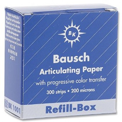 Bausch BK1001 Articulating Paper REFILL Box for BK01 - 200u - Blue - 300 Strips